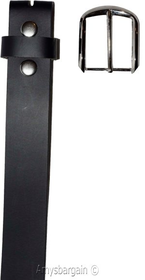 Men's Belt length X Large Solid Leather Belt Men's Black Strong Leather Belt BN - Image 11