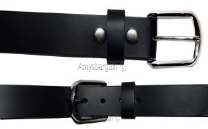 Men's Belt length X Large Solid Leather Belt Men's Black Strong Leather Belt BN - Image 5