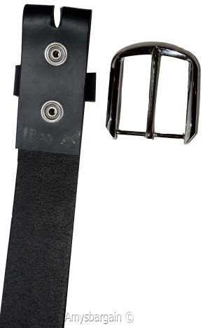 Men's Belt length X Large Solid Leather Belt Men's Black Strong Leather Belt BN - Image 6