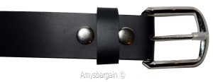 Men's Belt length X Large Solid Leather Belt Men's Black Strong Leather Belt BN - Image 8