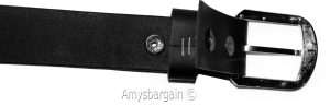 Men's Belt length X Large Solid Leather Belt Men's Black Strong Leather Belt BN - Image 10