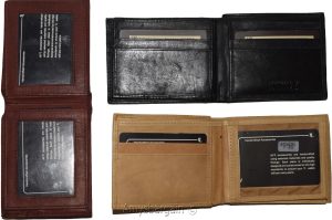 Men's Bifold leather wallet 2 center pieces 9 card 3 IDs Genuine leather wallet - Image 10