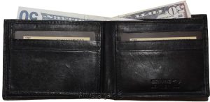 Men's Bifold leather wallet, 2 center pieces 9 card 3 IDs Genuine leather wallet - Image 11