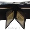 Men's Bifold leather wallet, 2 center pieces 9 card 3 IDs Genuine leather wallet