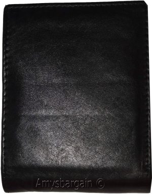 Men's Bifold leather wallet, 2 center pieces 9 card 3 IDs Genuine leather wallet - Image 3