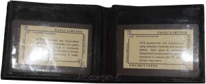 Men's Bifold leather wallet, 2 center pieces 9 card 3 IDs Genuine leather wallet - Image 5