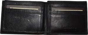 Men's Bifold leather wallet, 2 center pieces 9 card 3 IDs Genuine leather wallet - Image 6