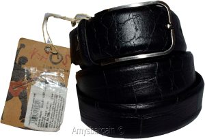 Men's Leather Belt size 32 Crocodile skin printed leather belt belt waist band - Image 4