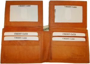Men's Leather Wallet 12 Card Holder 2 ID Windows 2 Bill Pockets bnwt - Image 4