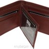 Men's Leather Wallet 3 Bill space leather men's Bifold wallet Zip change pocket