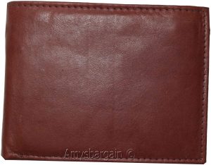 Men's Leather Wallet 3 Bill space leather men's Bifold wallet Zip change pocket - Image 11