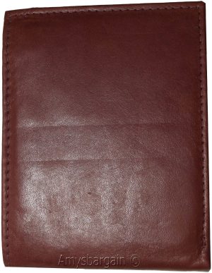 Men's Leather Wallet 3 Bill space leather men's Bifold wallet Zip change pocket - Image 3