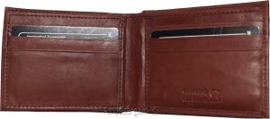 Men's Leather Wallet 3 Bill space leather men's Bifold wallet Zip change pocket - Image 9
