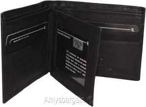Men's Leather Wallet. Black leather men's Bifold wallet, Zip change pocket #y28z - Image 12
