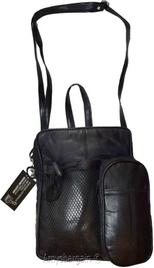 Men’s Leather bag, Shoulder bag, Black handbag Unbranded leather bag Brand New - Image 5