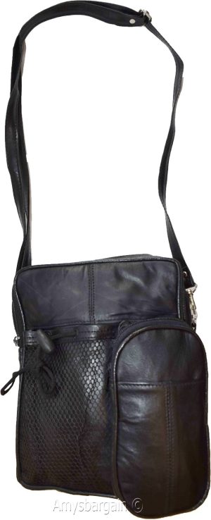 Men’s Leather bag, Shoulder bag, Black handbag Unbranded leather bag Brand New - Image 9