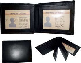 Men's Leather nallet Bifold wallet 9 Card Holder 3 ID 2 Bill pockets wallet new