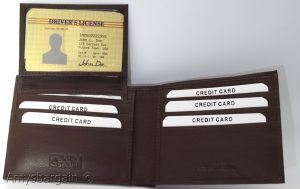 Men's RFID brown wallet bifold genuine leather protect IDs credit cards in box. - Image 7