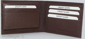 Men's RFID brown wallet bifold genuine leather protect IDs credit cards in box. - Image 8