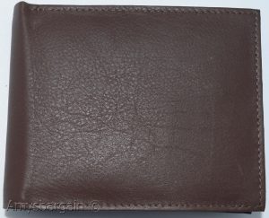 Men's RFID brown wallet bifold genuine leather protect IDs credit cards in box. - Image 9