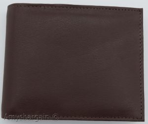 Men's RFID brown wallet bifold genuine leather protect IDs credit cards in box. - Image 10