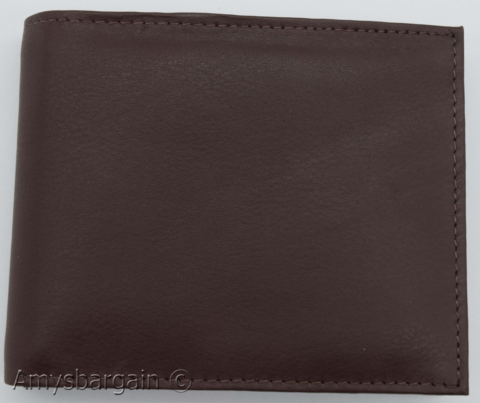 Men's RFID brown wallet bifold genuine leather protect IDs credit cards in box. - Image 10