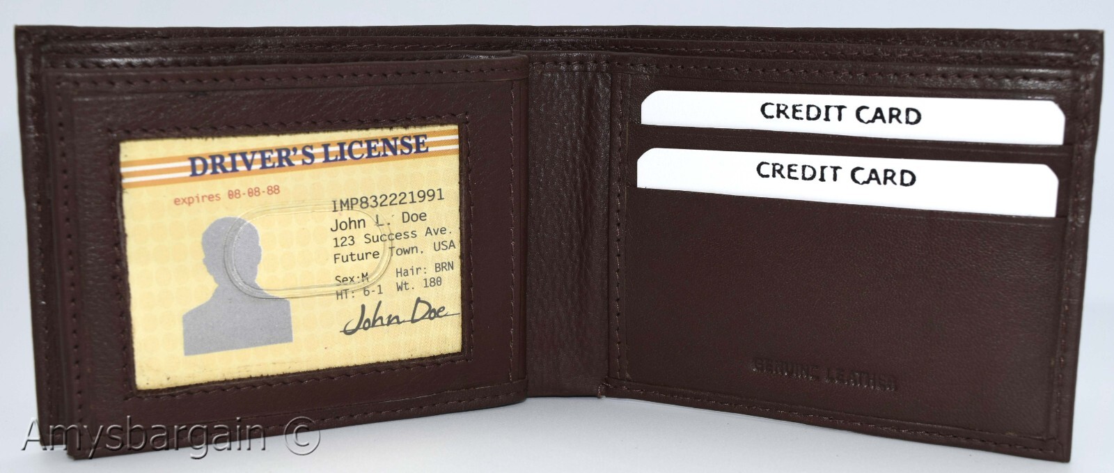 Men's RFID brown wallet bifold genuine leather protect IDs credit cards in box. - Image 10