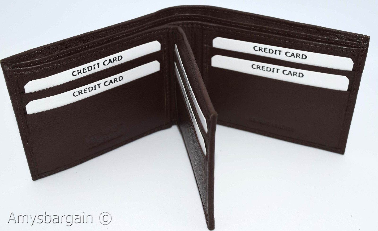 Men's RFID brown wallet bifold genuine leather protect IDs credit cards in box. - Image 12