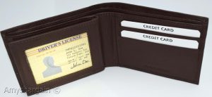 Men's RFID brown wallet bifold genuine leather protect IDs credit cards in box. - Image 14
