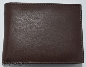 Men's RFID brown wallet bifold genuine leather protect IDs credit cards in box. - Image 7