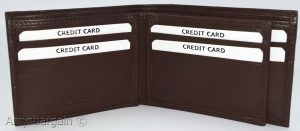 Men's RFID brown wallet bifold genuine leather protect IDs credit cards in box. - Image 9