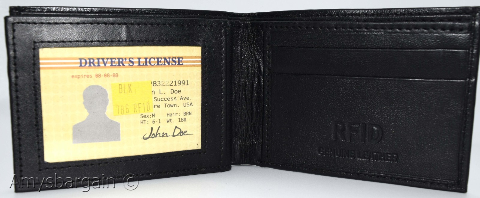 Men's RFID wallet bifold genuine leather protect IDs credit cards new in box. - Image 3