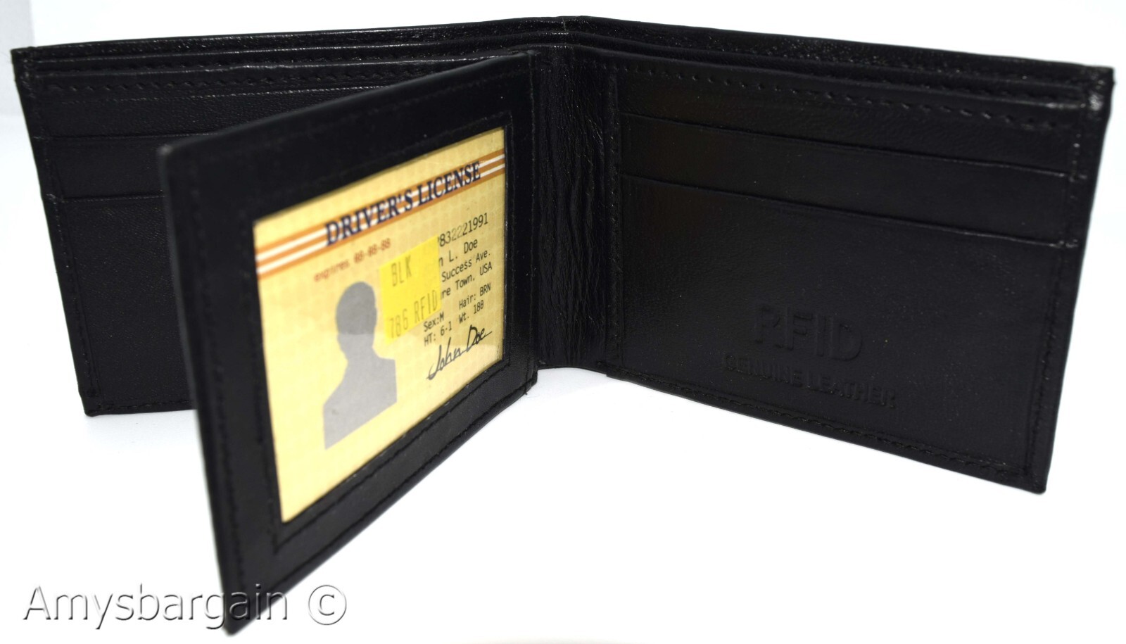 Men's RFID wallet bifold genuine leather protect IDs credit cards new in box. - Image 5