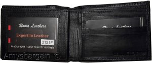 Men's Wallet. Bifold Genuine Leather Wallet,12 card, 1 ID, Black Billfold Wallet - Image 5