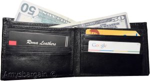 Men's Wallet. Bifold Genuine Leather Wallet,12 card, 1 ID, Black Billfold Wallet - Image 10