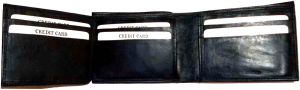 Men's Wallet Leather Bifold wallet 8 Card Holder 2 ID window 2 Bill slots - Image 4