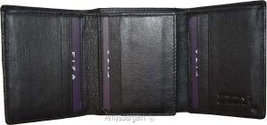 Men’s Wallet Trifold wallet 9 Cards Billold FIZA NY Black Leather wallet in Box - Image 13