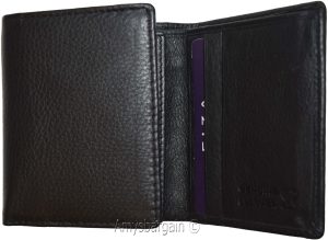 Men’s Wallet Trifold wallet 9 Cards Billold FIZA NY Black Leather wallet in Box - Image 6
