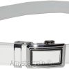Men's White Leather Dress Belt, Auto Lock belt, Men's belt, New Quick lock belt