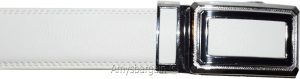 Men's White Leather Dress Belt, Auto Lock belt, Men's belt, New Quick lock belt - Image 4