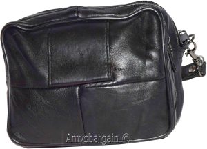 Men's bag Leather men's handbag Gentlemen's leather wrist let case Wrist let - Image 4