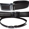 Men's belt Brown Leather XL Automatic lock Dress/Casual belt adjustable Belt.