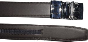 Men's belt Brown Leather XL Automatic lock Dress/Casual belt adjustable Belt. - Image 9