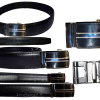 Mens belt size L real leather automatic lock buckle dress casual fashion belt
