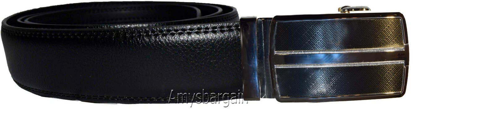 Mens belt size L real leather automatic lock buckle dress casual fashion belt - Image 9