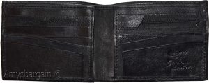 Men's bifold wallet genuine leather 8 Credit card 2 zip pocket 2 Bill pockets - Image 10