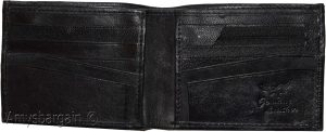 Men's bifold wallet genuine leather 8 Credit card 2 zip pocket 2 Bill pockets - Image 3