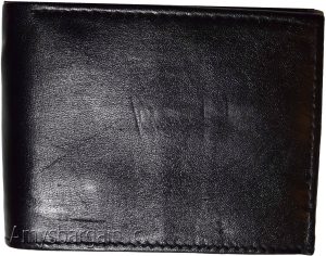 Men's bifold wallet genuine leather 8 Credit card 2 zip pocket 2 Bill pockets - Image 5