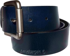 Men's blue Leather Belt size 46 leather waist belt brand newLeather belt - Image 5