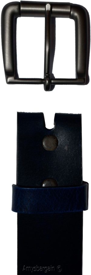 Men's blue Leather Belt size 46 leather waist belt brand newLeather belt - Image 10